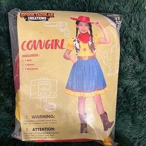 Blue and Yellow Cowgirl Halloween Costume